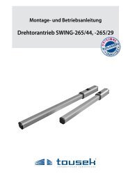 Drehtorantrieb SWING-265/44, -265/29 - Tousek Shop by Antech