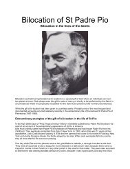 Bilocation of St Padre Pio - The Mystical Side of God