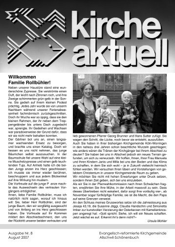 Familie Rollbühler! - Evangelisch-reformierte Kirchgemeinde Allschwil