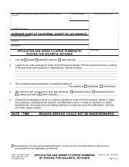 Application and Order to Serve Summons by Posting