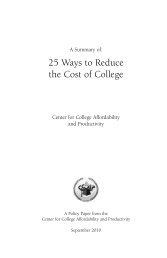 25 Ways to Reduce the Cost of College - The Center for College ...