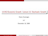 14.452 Economic Growth: Stochastic Growth - MIT OpenCourseWare