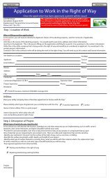 Encroachment Permit Application - City of Springfield