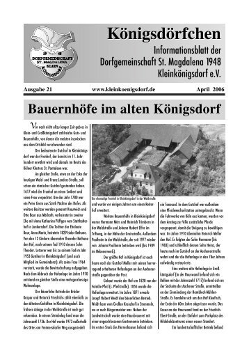 Königsdörfchen Königsdörfchen - Dorfgemeinschaft St. Magdalena