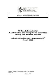 CYP(4)-08-13 Paper 2 - Wales Neonatal Network - Senedd ...