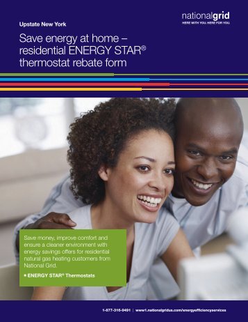 residential ENERGY STARÂ® thermostat rebate form - National Grid