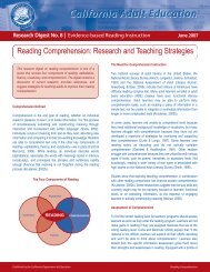 Reading Comprehension: Research and Teaching ... - CALPRO