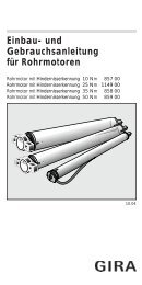 Einbau- und Gebrauchsanleitung fÃ¼r Rohrmotoren - Gira