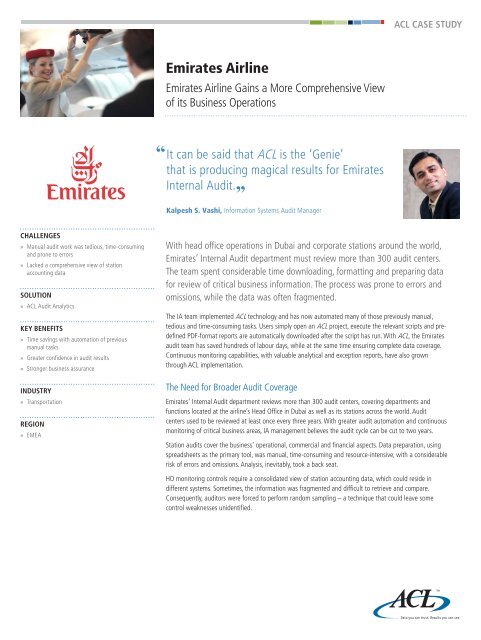 Emirates Airline Case Study - Tech Supply