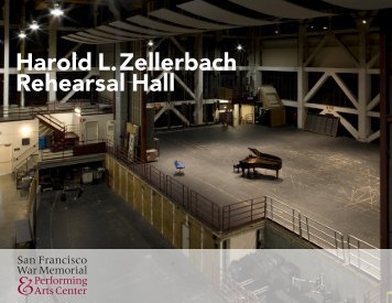 Harold L. Zellerbach Rehearsal Hall - San Francisco War Memorial ...