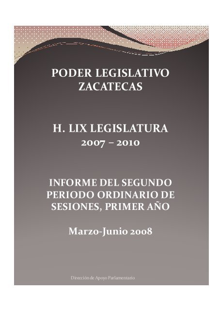 Segundo PerÃ­odo - Congreso del Estado de Zacatecas