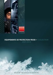 equipements de protection froid â¢ collection 2009/2010 - Groupe RG