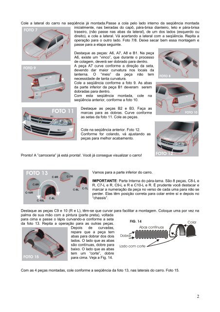 InstruÃ§Ãµes para montagem Astra Stock Car V8 - Paper Inside