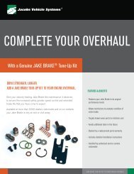 Tune-Up Kit Reference Sheet - Jacobs Vehicle Systems