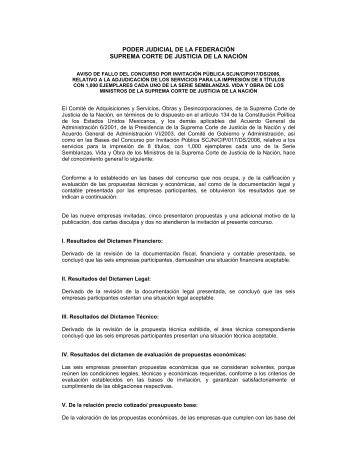 poder judicial de la federaciÃ³n suprema corte de justicia de la naciÃ³n