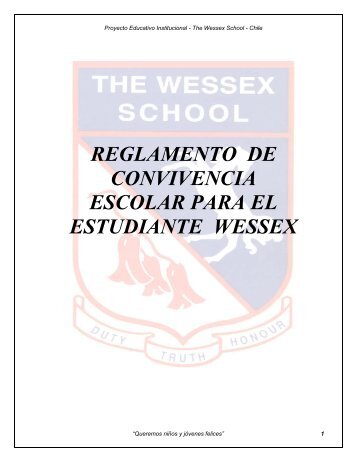 reglamento de convivencia escolar para el estudiante wessex