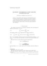 QUADRATIC CONVERGENCE OF THE TANH-SINH ...