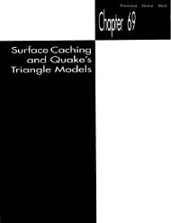 surface caching and quake's triangle models