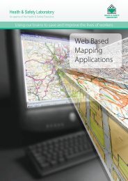 Web Based Mapping Applications - Health and Safety Laboratory