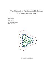The Method of Fundamental Solutions â A Meshless Method