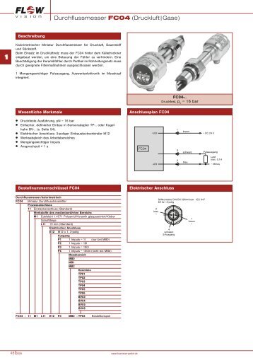 Durchflussmesser FC04 (Druckluft|Gase) FC04 - FlowVision GmbH