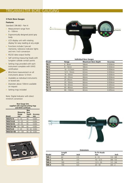 bore gauges - Baty International