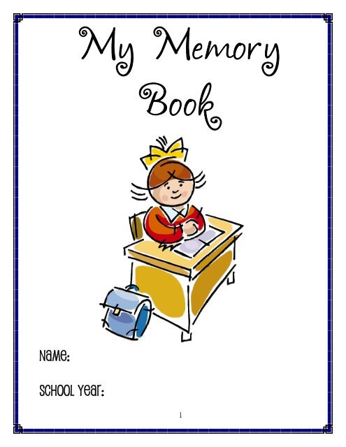 My Memory Book - Busy Teacher's Cafe