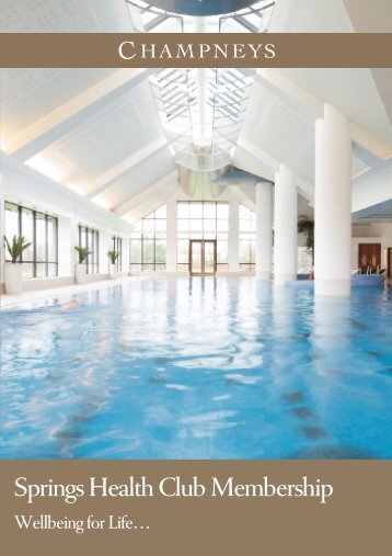 Springs Health Club Membership - Champneys