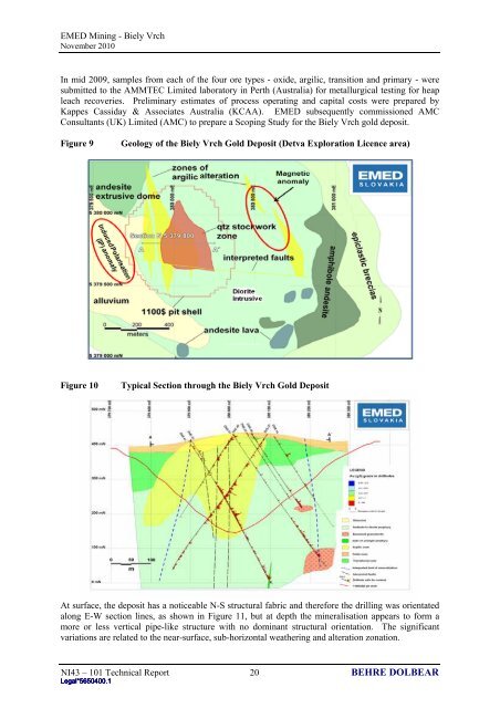 Ammended NI 43-101 Technical Report on the Biely ... - EMED Mining