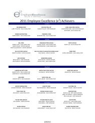 2011 Employee Excellence (e ) - Ophelia Test Page powered by the ...