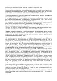 relazione del Presidente - Lions Club Savona Torretta