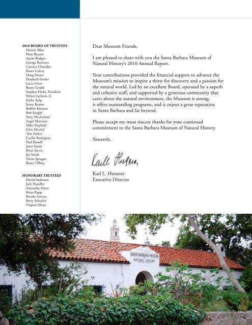 2010 Annual Report - Santa Barbara Museum of Natural History