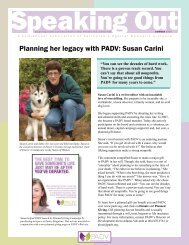 Planning her legacy with PADV: Susan Carini