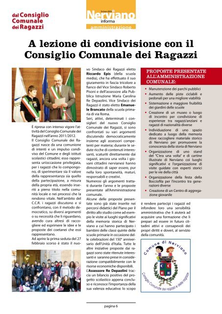 Anno VI - Numero 1 Giugno 2012 - Comune di Nerviano