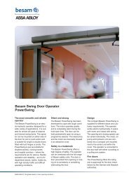 Besam Swing Door Operator: PowerSwing - RIBA Product Selector
