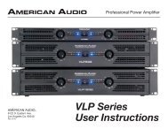 VLP Series User Manual - American Audio