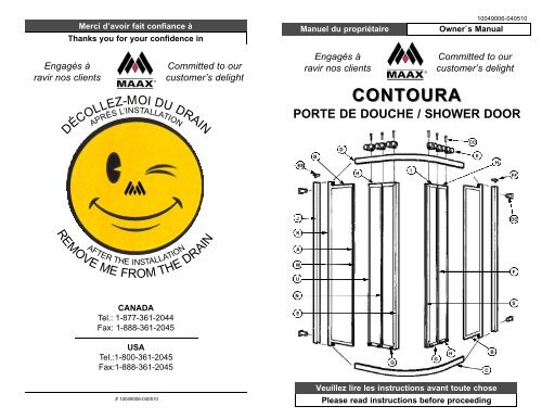 10049006-040510 CONTOURA Shower door.qxd - Maax