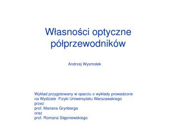 (pomiary w temperaturze 300K i 77K) A. Kuźniak, II Pracownia WF UW