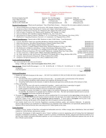 Assignment Coversheet - Harold Vance Department of Petroleum ...