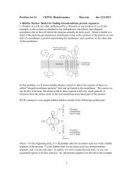 1 Problem Set #2 CH391L Bioinformatics Marcotte ... - Marcotte Lab