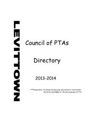 Council of PTAs Directory - Levittown Public Schools
