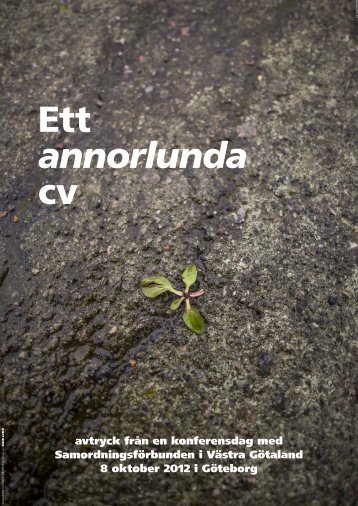 Ett annorlunda cv - Samverkan i Västra Götaland-Startsida