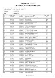 S1 Teknik Mesin Reguler 1 - Fakultas Teknik UNDIP - Universitas ...