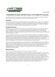 Embedded Systems and the Future of Swedish IT-research - Artes
