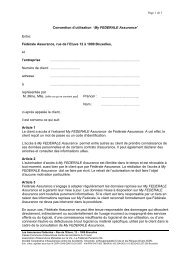 Convention d'utilisation 'My FEDERALE Assurance' Entre: FÃ©dÃ©rale ...