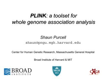 PLINK - Institute for Behavioral Genetics