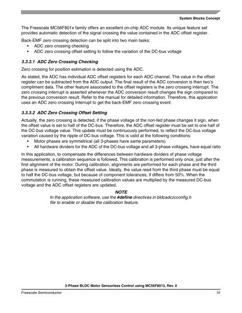 3-Phase BLDC Motor Sensorless Control Using MC56F8013