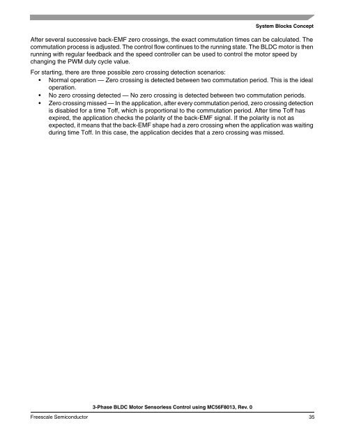 3-Phase BLDC Motor Sensorless Control Using MC56F8013