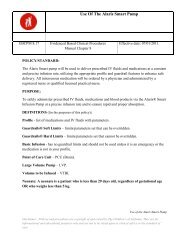 Use Of The Alaris Smart Pump - Children's of Alabama