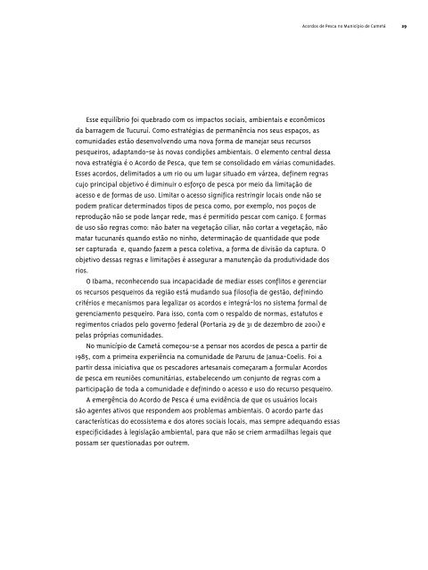 Cametá- Acordos de pesca - Ministério do Meio Ambiente